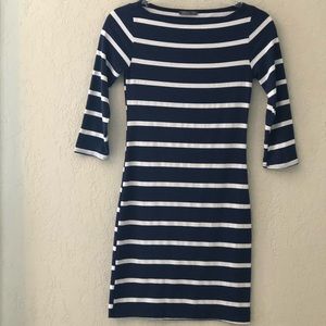 Soprano Striped, Fitted Cotton Dress, X-Small